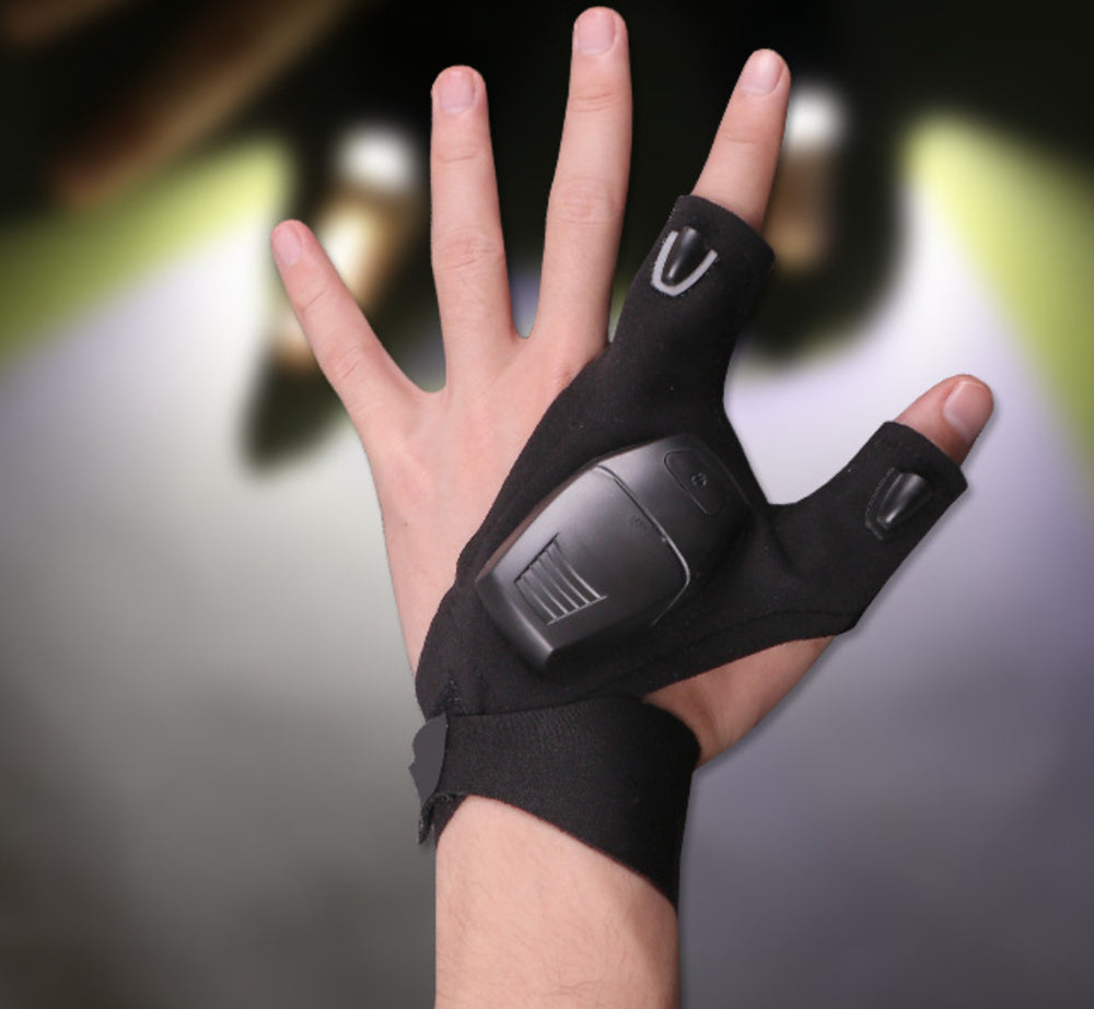 Night Fishing Outdoor Fishing Lighting Repair Equipment With Dry Battery Gloves