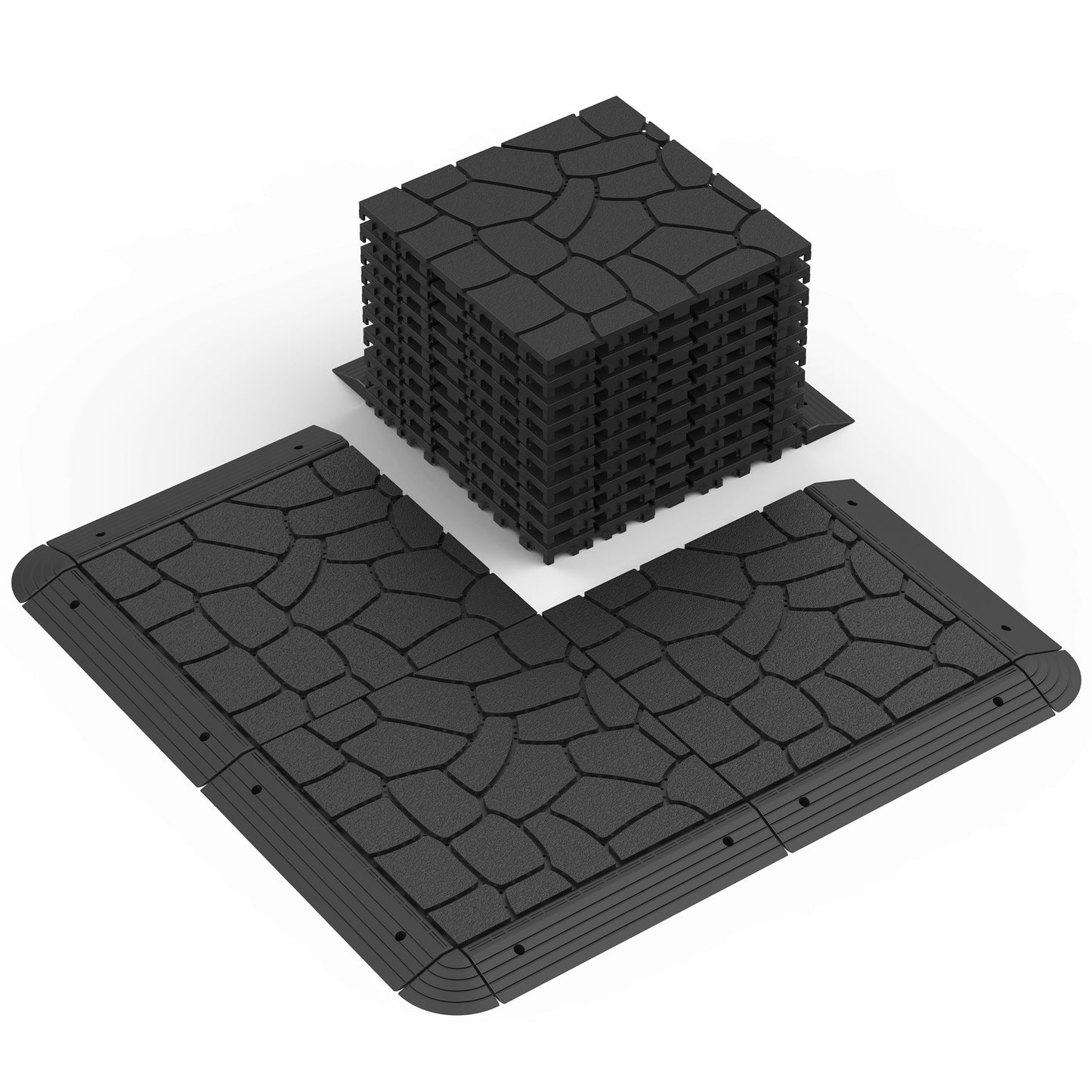 Waterproof, Wear-resistant, DIY Assembly, Garden, Courtyard, Balcony,plastic Flooring