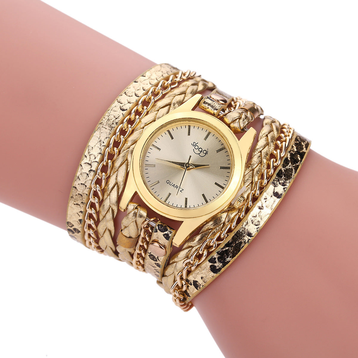 Ladies winding bracelet watch