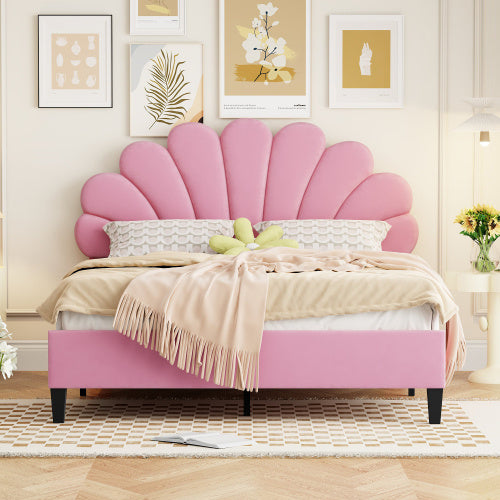 Linen Material With Metal Frame Bed Frame
