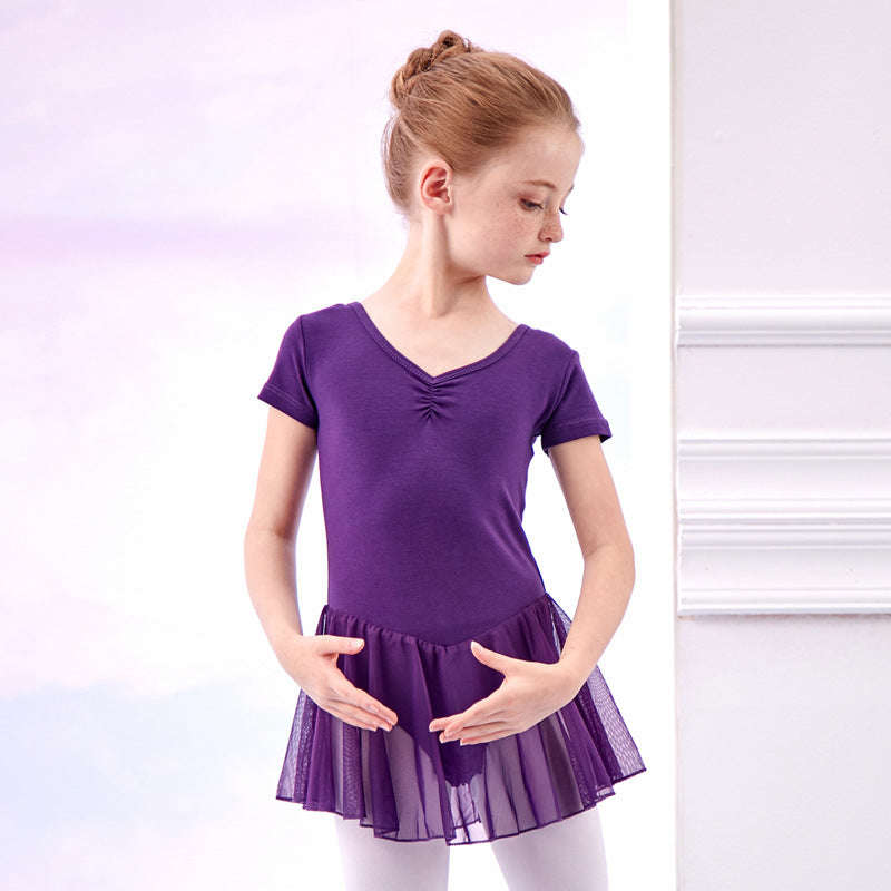 Short-Sleeved Girls Practicing And Dancing Clothes