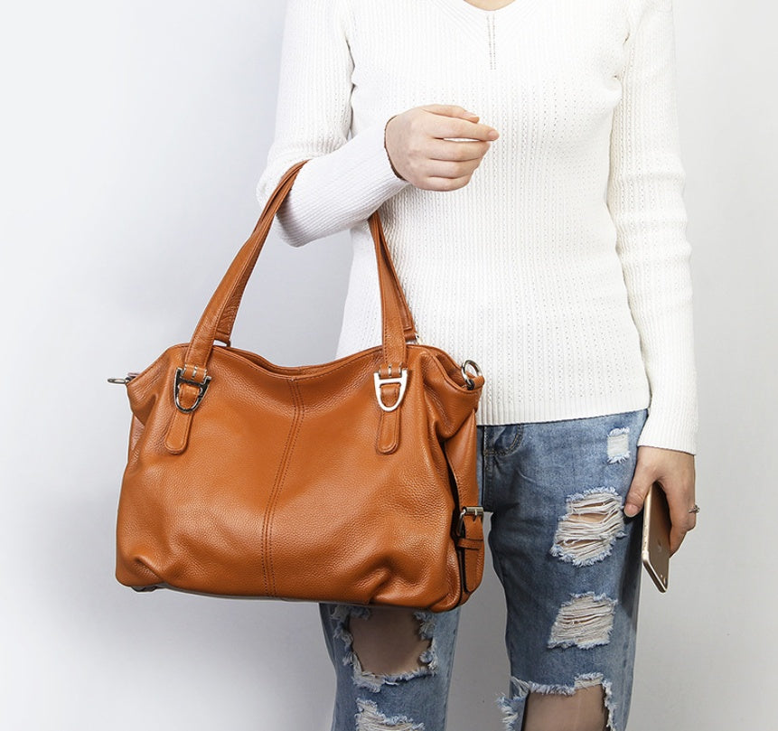 new fashion leather handbags shoulder bag Messenger bag Victoria first layer cowhide ladies big bag