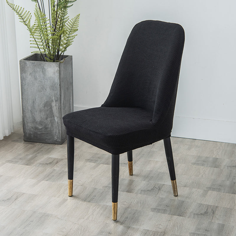 Large curved special-shaped dining chair cover