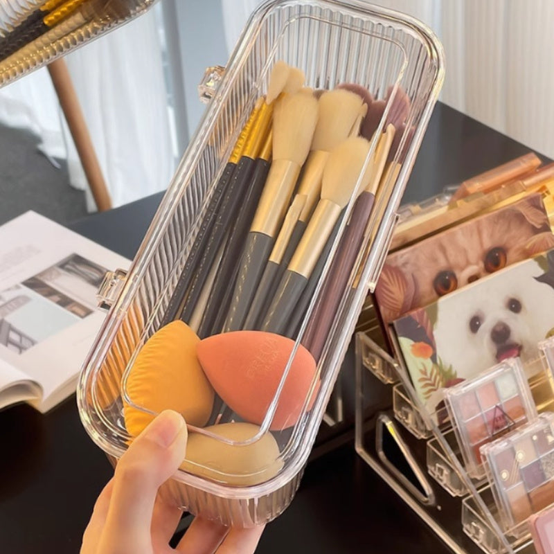 Powder Puff Storage Box Dresser Table Storage Rack
