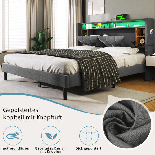 Solid Wood Bed Frame  Size  160cmx200cm