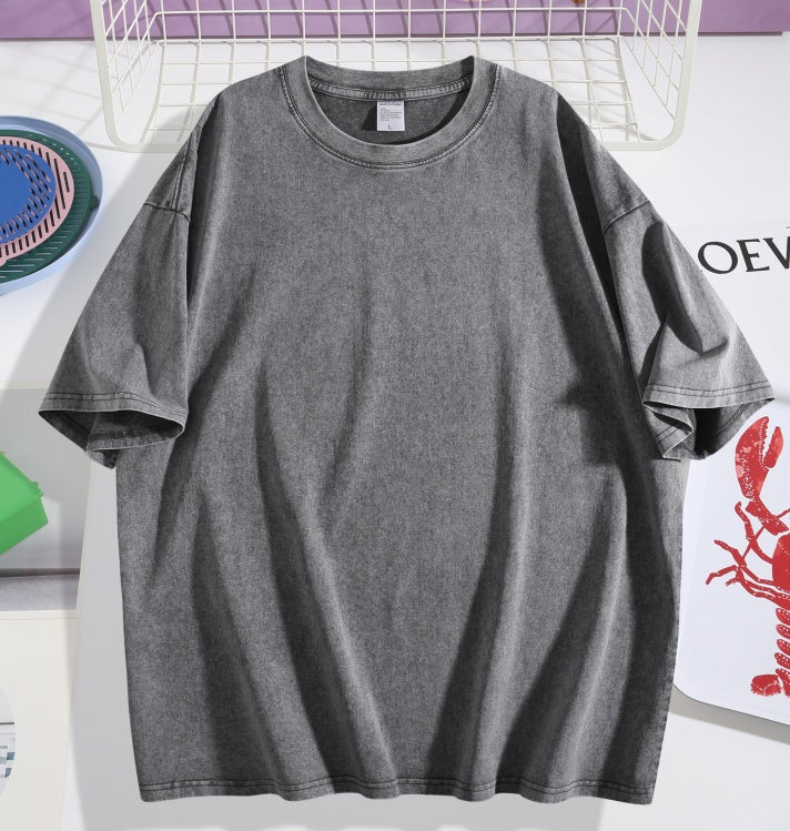 230G Washed Stir Fried Snowflake S-2XL, POD Can Be Customized Including Embryo Coat And Printing