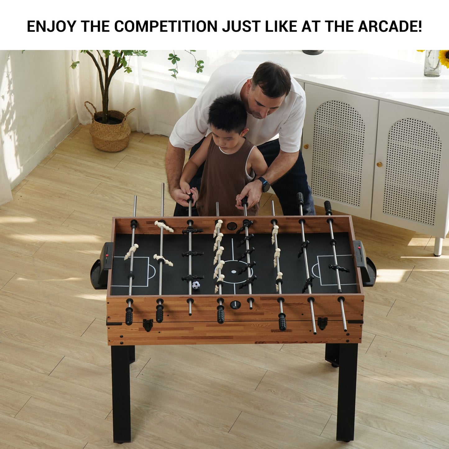 48in Folding Portable Combination Game Table  Set With Ping Pong, Air Hockey, Pool Billiards For Kids And Adults, Indoor And Outdoor Games