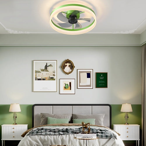 Ceiling Fan With Light Dimmable LED Recessed Mount Slim Modern Ceiling Fan Unavailable Platforms- Temu