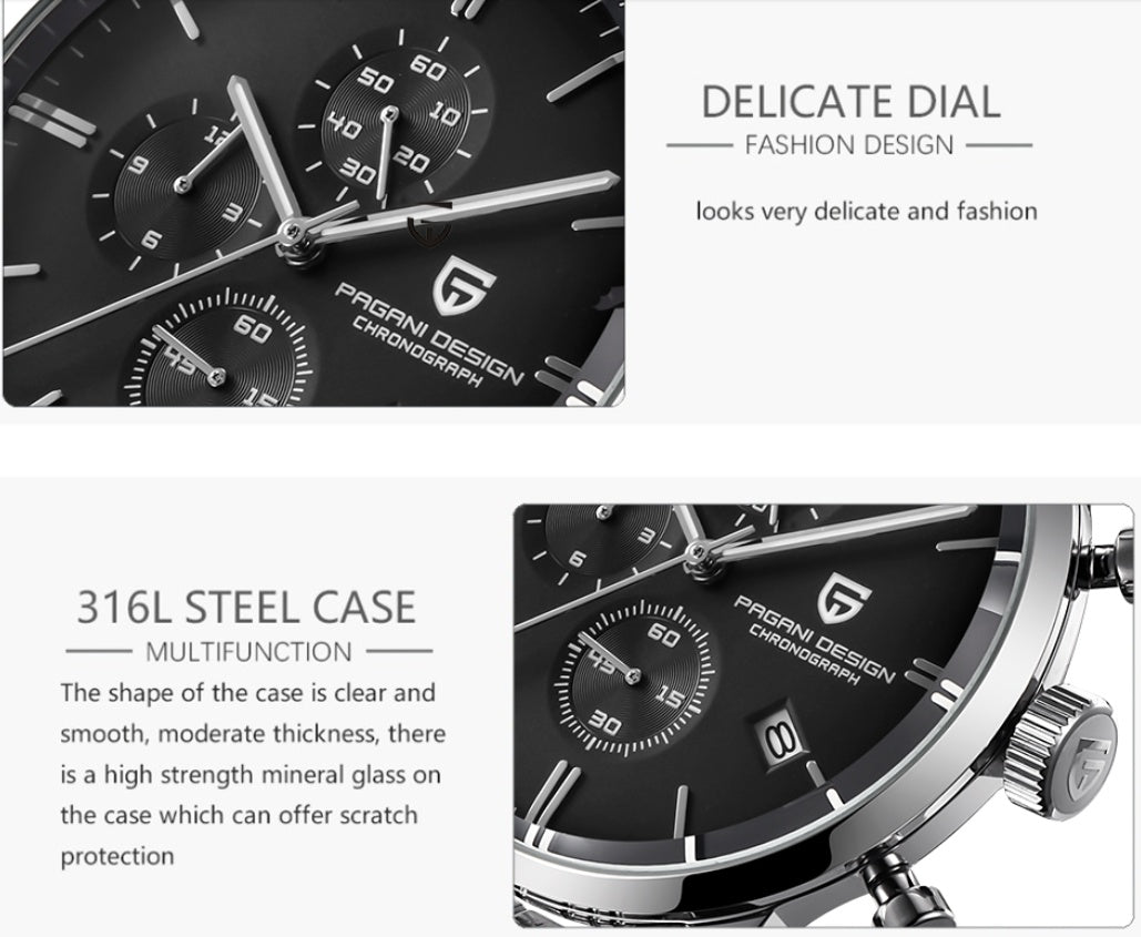 Business casual calendar quartz watch