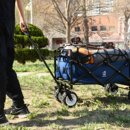 Collapsible Heavy Duty Beach Wagon Cart Outdoor Folding Utility Camping Garden Beach Cart With Universal Wheels Adjustable Handle Shopping