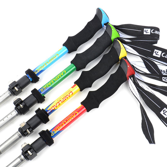 Outdoor Lightweight Outer Lock 5-section Folding Trekking Pole
