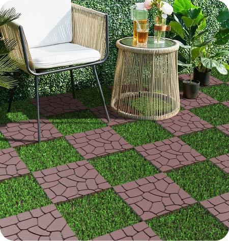 Waterproof, Wear-resistant, DIY Assembly, Garden, Courtyard, Balcony,plastic Flooring