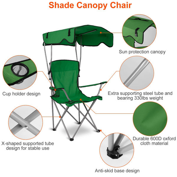 Beach Folding Lawn Outdoor Chairs With Awnings - Not Shipped On Weekends - Prohibited For Sale On The Walmart Platform
