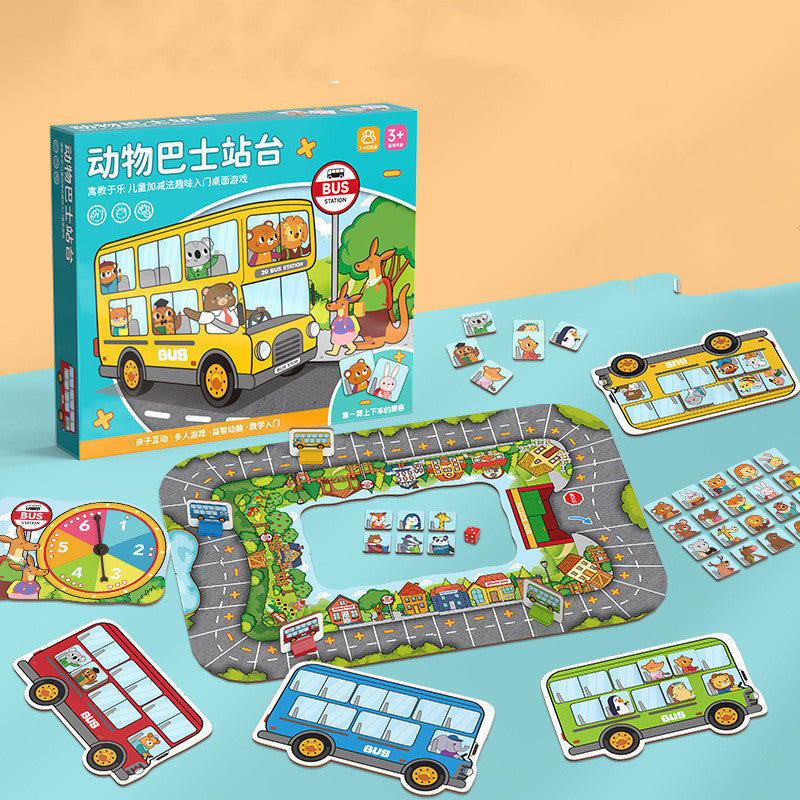 Animal Bus Platform Table Games For Children