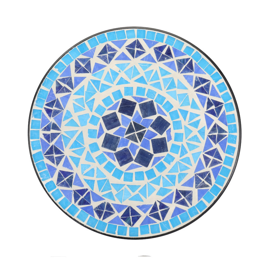 14in Mosaic Patterned Table, Round Table