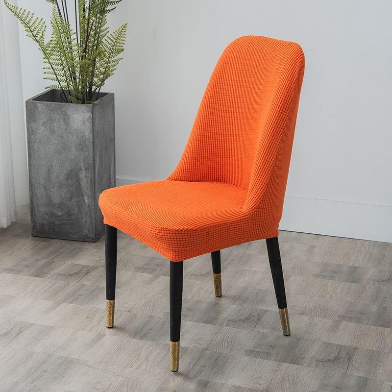Large curved special-shaped dining chair cover