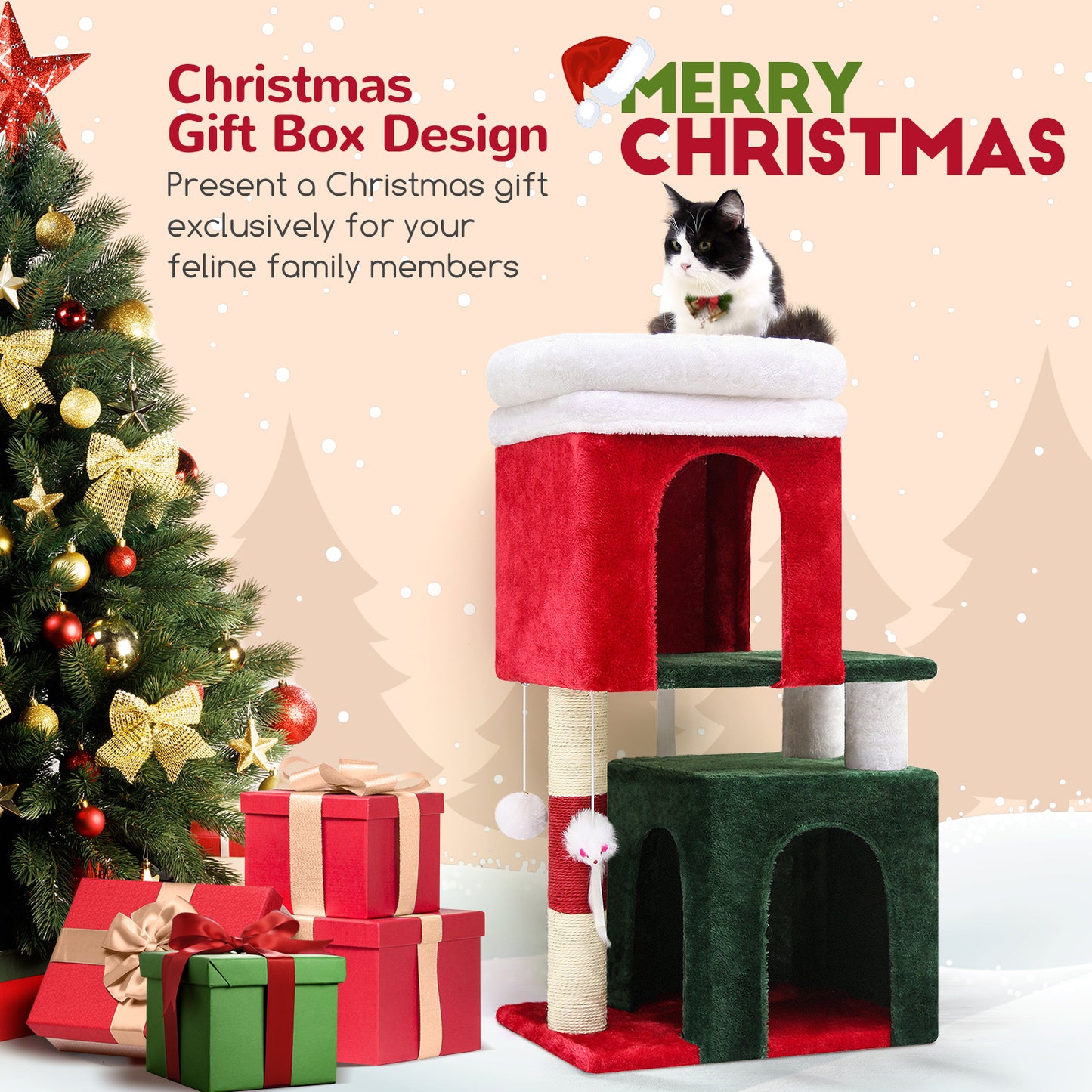 31 Inch Christmas Series Cat Climbing Frame