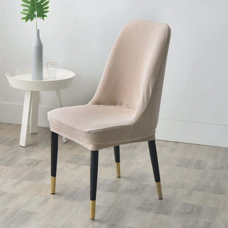 Large curved special-shaped dining chair cover