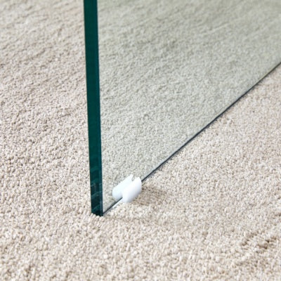 Natural Style Square MDF Coffee Table - 31.5x31.5 With Tempered Glass Legs.Density Board Sticker,Reinforced Glass