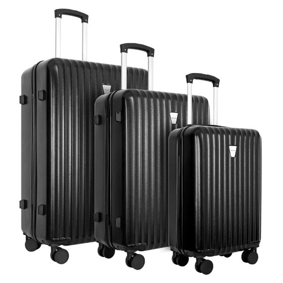 3-Piece Hardshell Suitcase Set, Professional & Family Luggage With TSA Lock & Double Spinner Wheels, Large Capacity Lightweight Expandable Cases For Business  Vacation