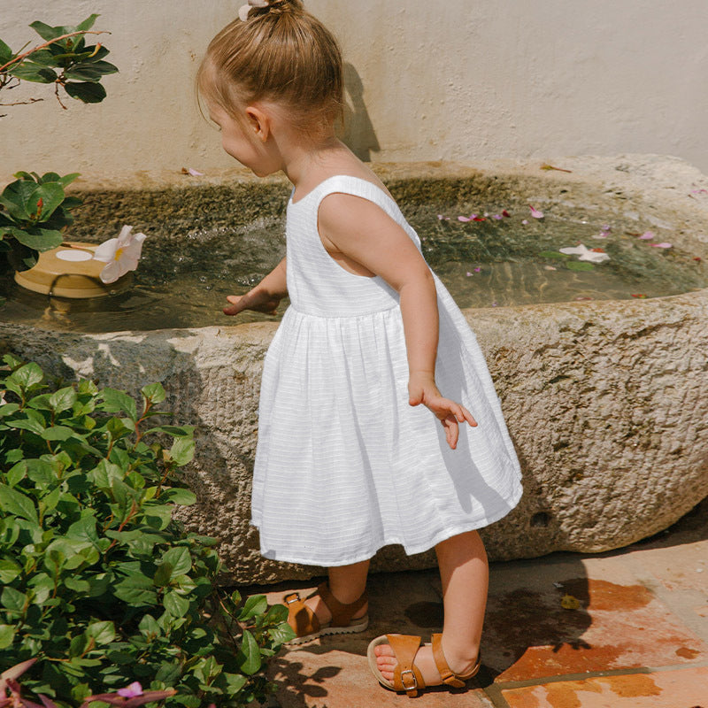 Summer New Girls Clothes Cotton Sleeveless Dress