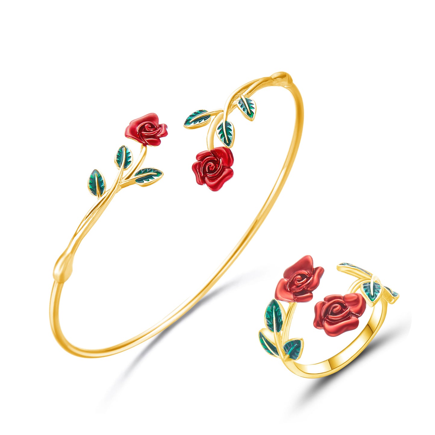 Bracelet Suit Dripping Rose Bracelet Ring Set Suit