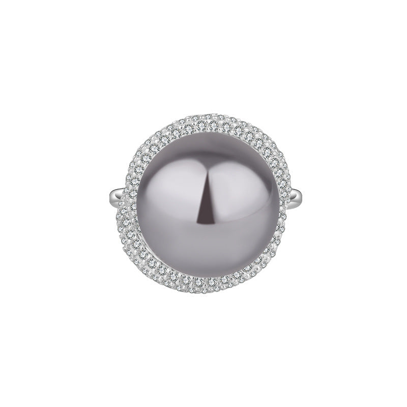 S925 Silver Inlaid Opal Mother Pearl Women's Pendant Suit