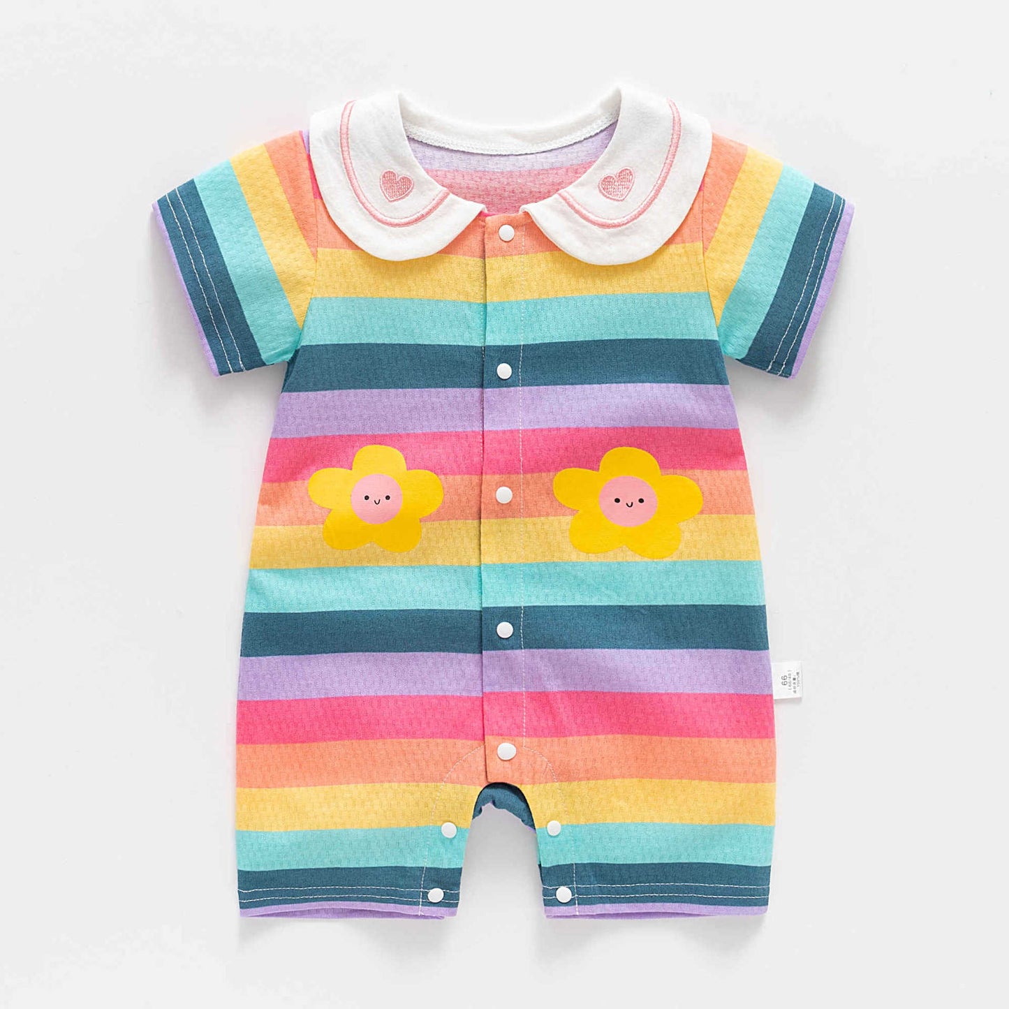 Baby Boy Jumpsuit Summer Short Sleeve Thin Toddler Clothes Cotton