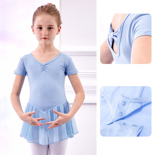 Short-Sleeved Girls Practicing And Dancing Clothes