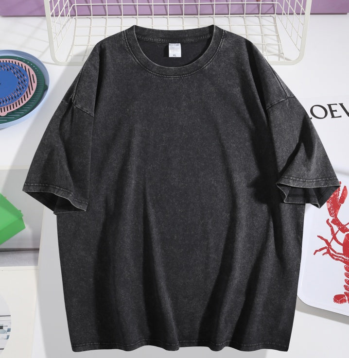 230G Washed Stir Fried Snowflake S-2XL, POD Can Be Customized Including Embryo Coat And Printing
