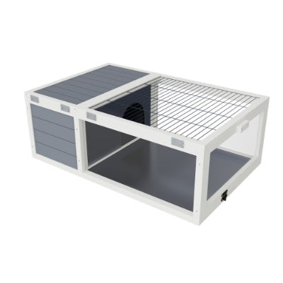 39.5Wood Tortoise House Indoor Turtle Habitat Reptile Cage For Small Animals Lizards, Geckos, With 2 Removable Waterproof Tray