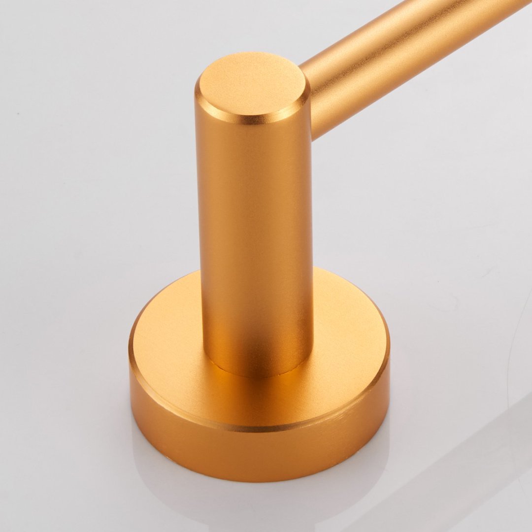 16-27 In Adjustable Expandable Towel Bar For Bathroom Kitchen Thicken Space Aluminum Wall Mount Brushed Gold