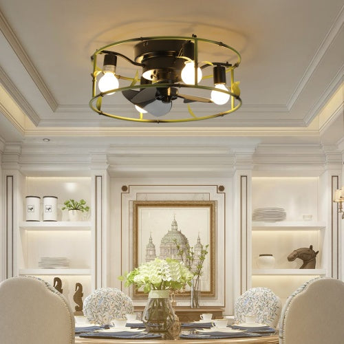 Built-in Ceiling Fan With Light And Remote Control Unavailable Platform- Temu