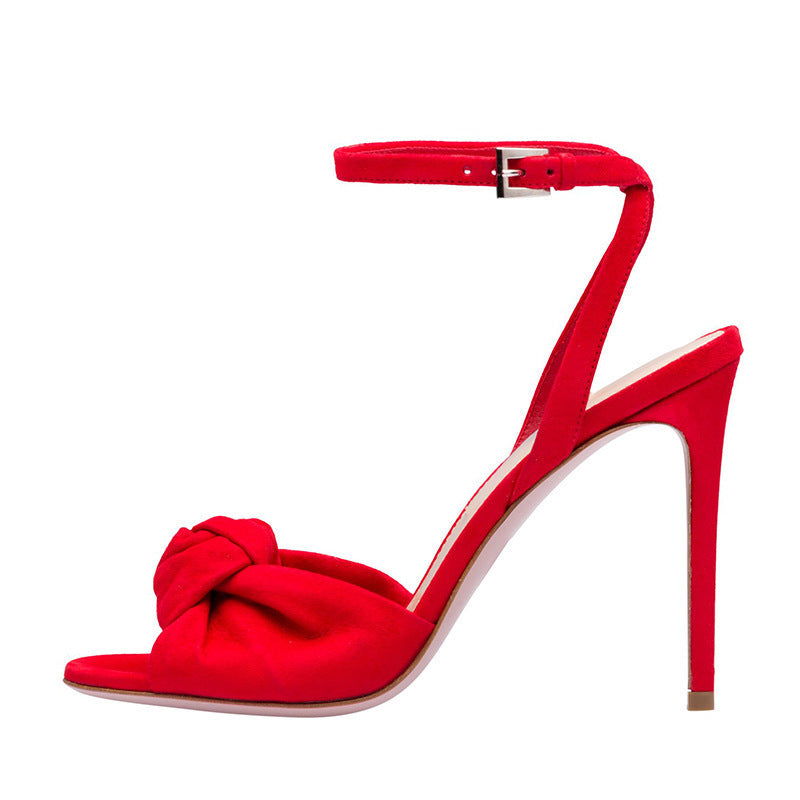 Fashion Knot High Heel Slippers