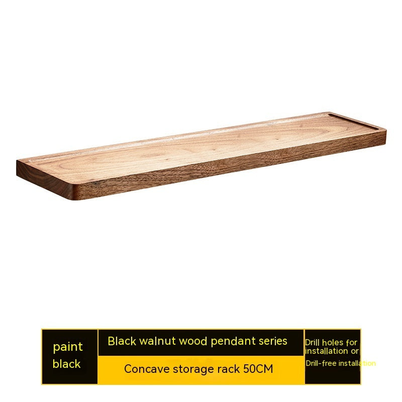Punch-free Walnut Storage Rack Wall-mounted Storage Rack