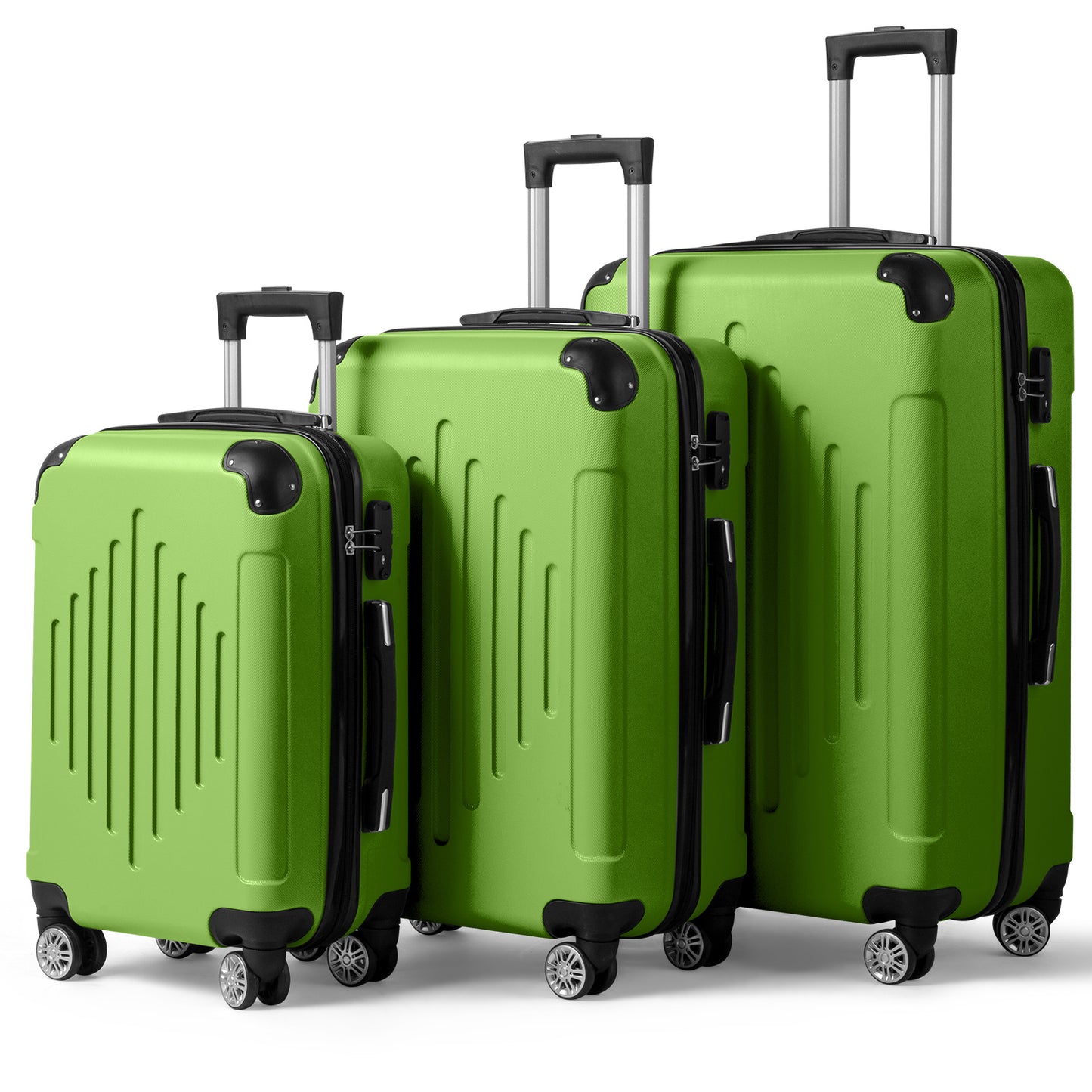 Comes With A Three In One Suitcase With 2 Diamond Shaped Stripes And Corners