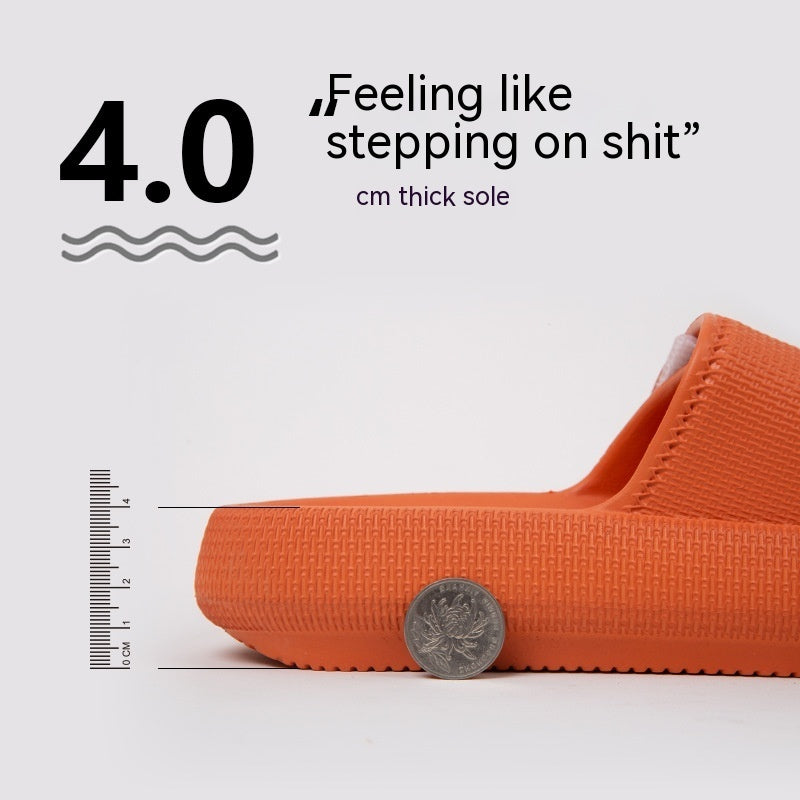 Poop Feeling Velcro Platform Female Summer Couple Bathroom Home Bath Eva Slippers
