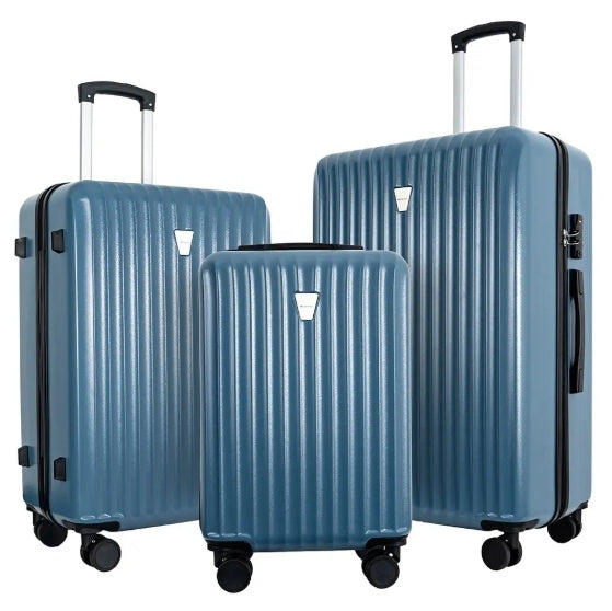 3-Piece Hardshell Suitcase Set, Professional & Family Luggage With TSA Lock & Double Spinner Wheels, Large Capacity Lightweight Expandable Cases For Business  Vacation