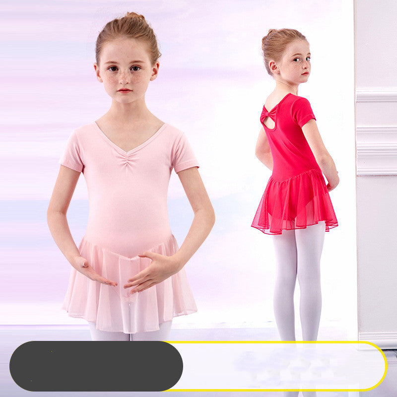 Short-Sleeved Girls Practicing And Dancing Clothes