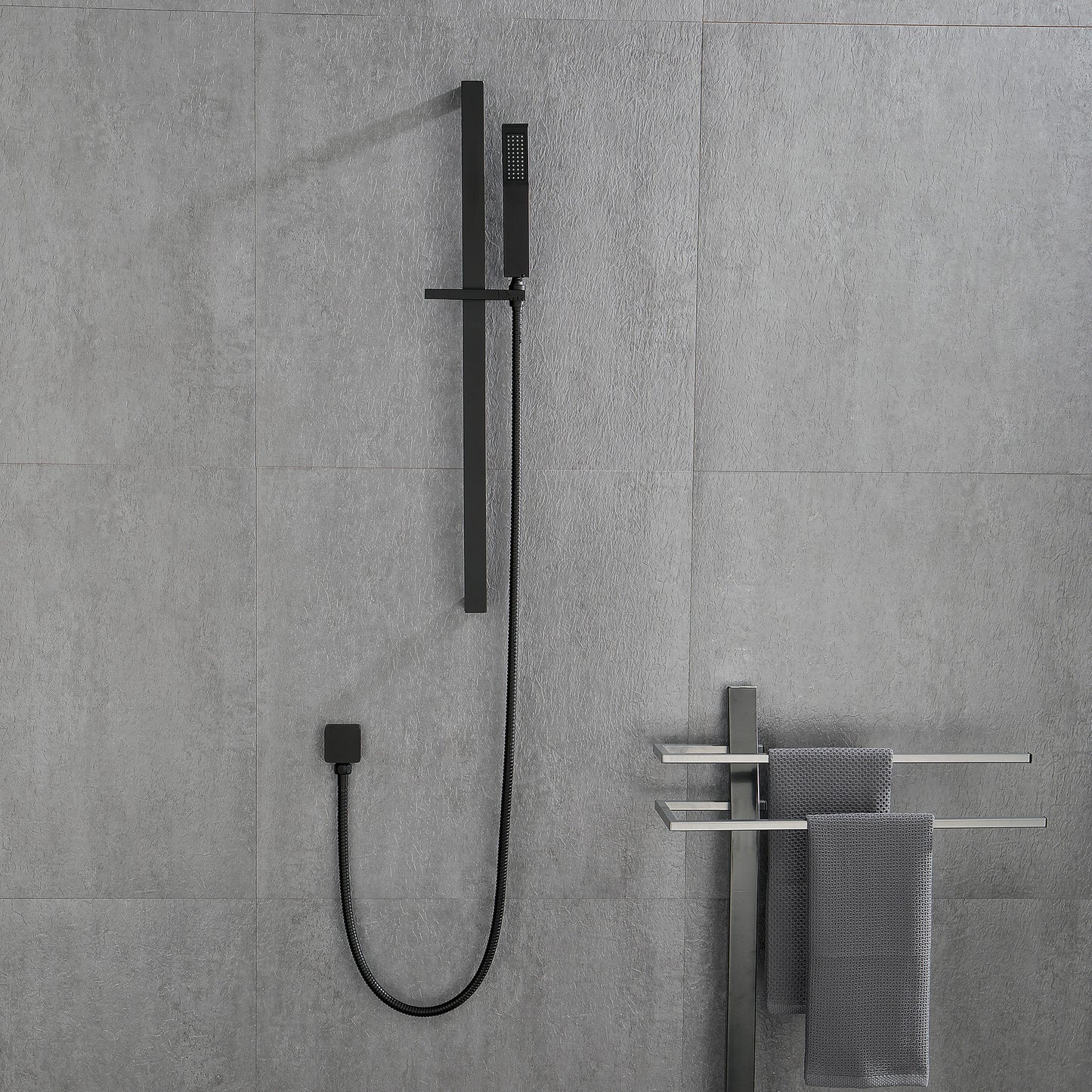Environmentally Friendly Handheld Showerhead With 28 Inch Slide Bar And 59 Inch Hose
