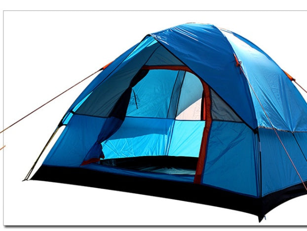 Tent 4 People To Build A Double Deck Family Outdoor Camping Travel Tent