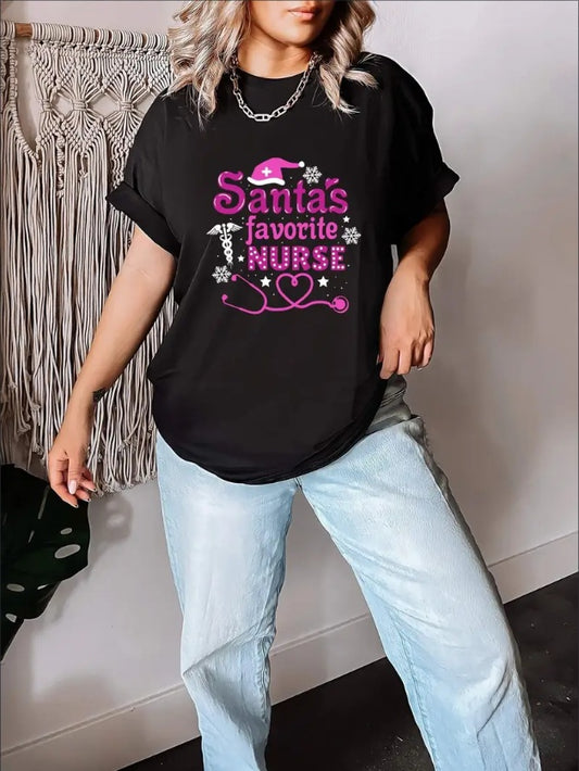 Santas Favorite Nurse Christmas Women Men Santa Hat