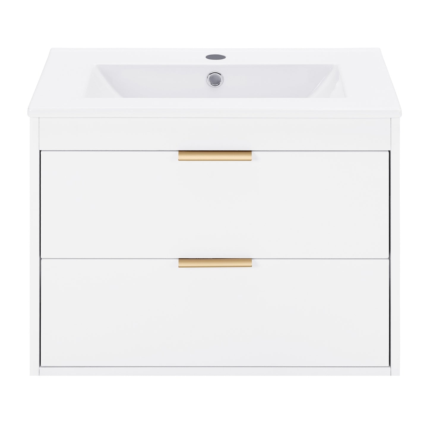 24  Floating Bathroom Vanity W  White Sink   Soft Close Doors