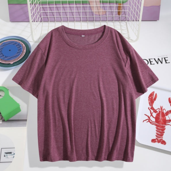 Ordinary Women's Colored Cotton T-shirt S-2XL, POD Can Be Customized With Embryo Clothing And Printing