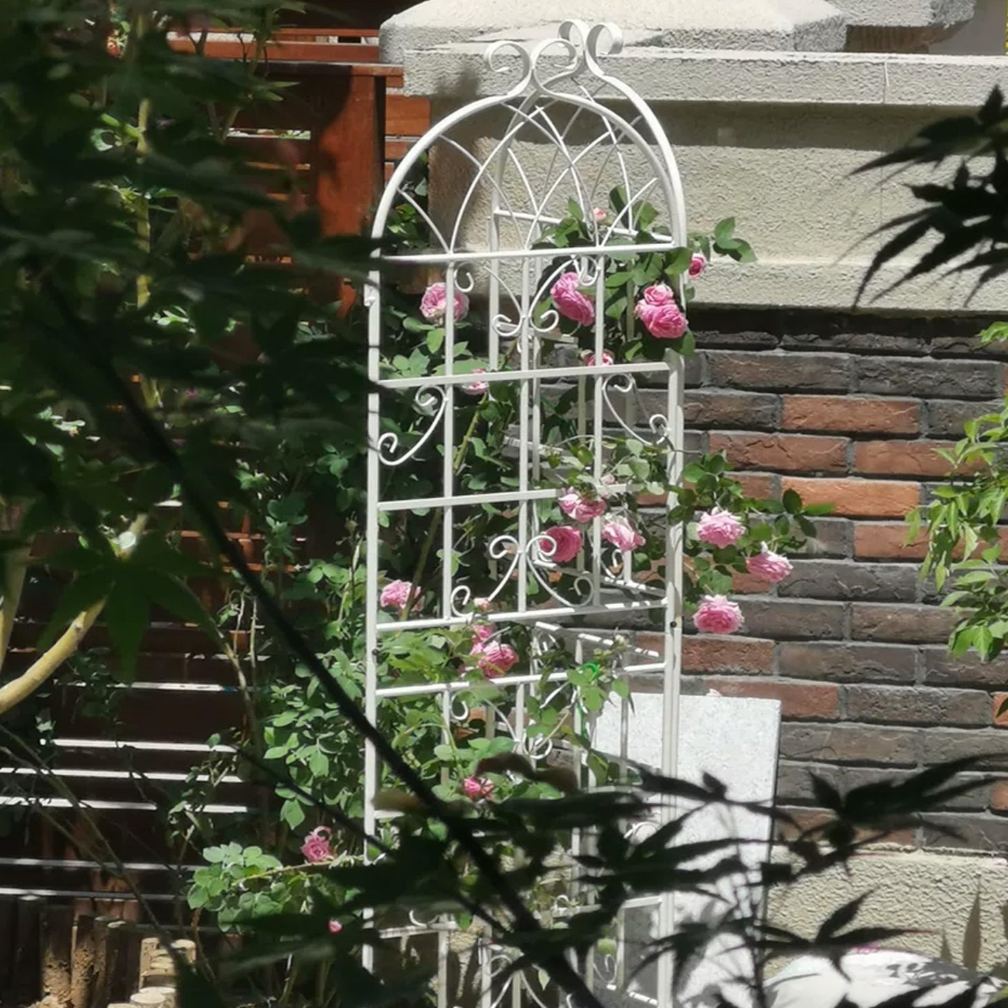 4 Pack Metal Garden Trellis 7  X19.7 Rustproof For Climbing Plants Support
