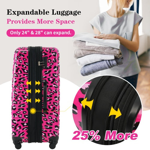 Hardshell Luggage Sets 3 Pcs Spinner Suitcase With TSA Lock Lightweight-20  24  28 Luggages