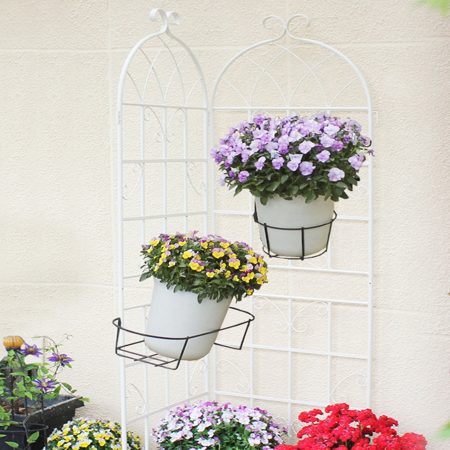 4 Pack Metal Garden Trellis 7  X19.7 Rustproof For Climbing Plants Support