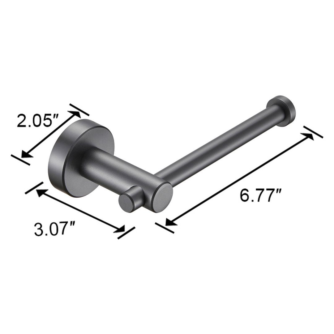 Toilet Paper Holder Gun Grey Thicken Space Aluminum Toilet Roll Holder For Bathroom, Kitchen, Washroom Wall Mount